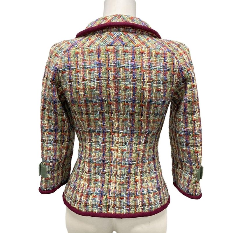 Chanel Jacket Size 34 S Women - P56262 Green X Red X Multi Long Sleeves / Tweed