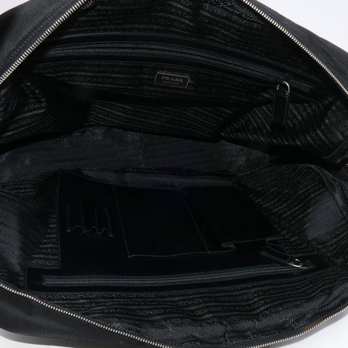 Prada Tessuto Travel Briefcase Black Vs0067 Men's Preowned