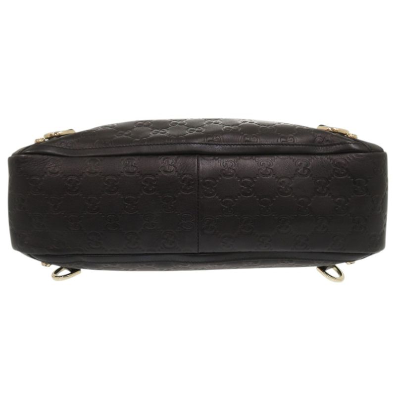 Guccissima Abby 170004 Leather Black Handbag Tote Bag Black 1077 Gucci