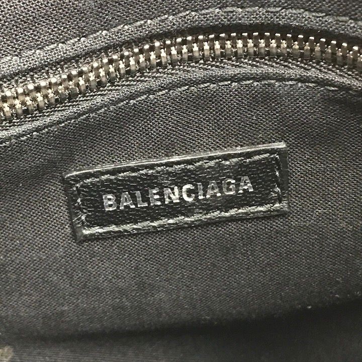 Balenciaga Everyday Tote 2-Way Canvas Leather Shoulder Bag White Black