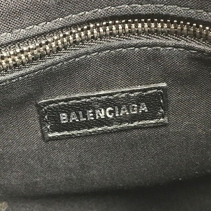 Balenciaga Everyday Tote 2-Way Canvas Leather Shoulder Bag White Black