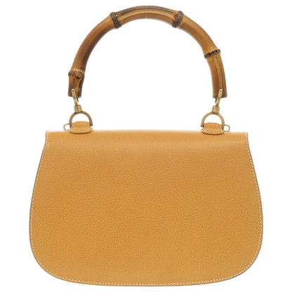 Gucci 2WAY Bamboo 000 1364 0633 Leather Yellow Handbag Yellow 0145 Gucci