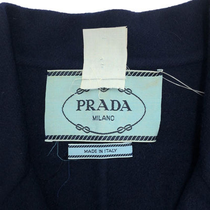 Prada 1990's Wool Cashmere Double Face Jacket Blue 42