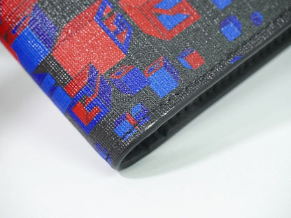 Authentic Gucci Square G Space Fold Wallet Compact Wallet PVC Black Red Blue