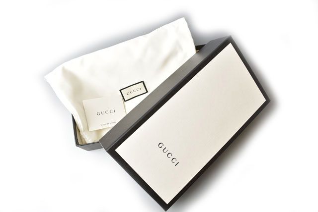 Unused Gucci Wallet Long Wallet GG Marmont GG Marmont White Navy 573810