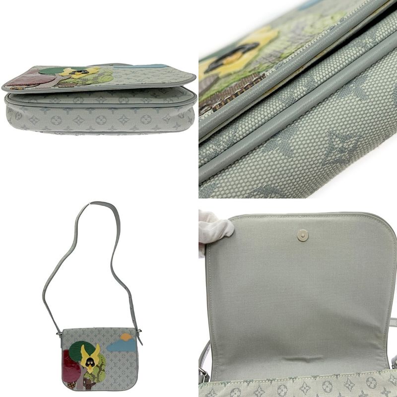 Louis Vuitton M92279 Monogram Mini Canvas Leather Contre de Fe Musette Grey