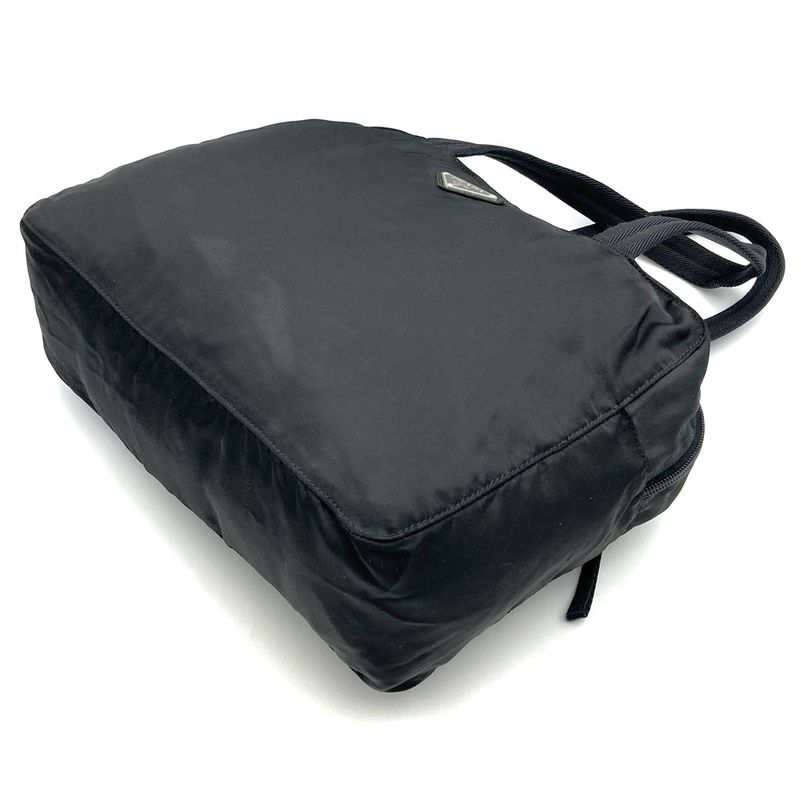 Prada Handbag Black Nylon Triangle Logo Triangle Logo Ladies Fashion Branded