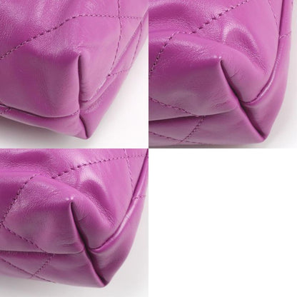 Chanel 22 Mini Bag 2WAY Handbag As3980 Calf Purple Ladies Shoulder Bag