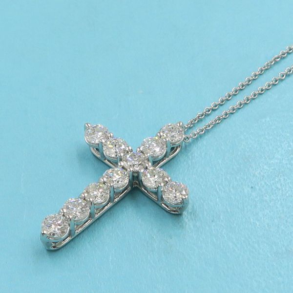 Tiffany & Co Diamond Cross Necklace / Large