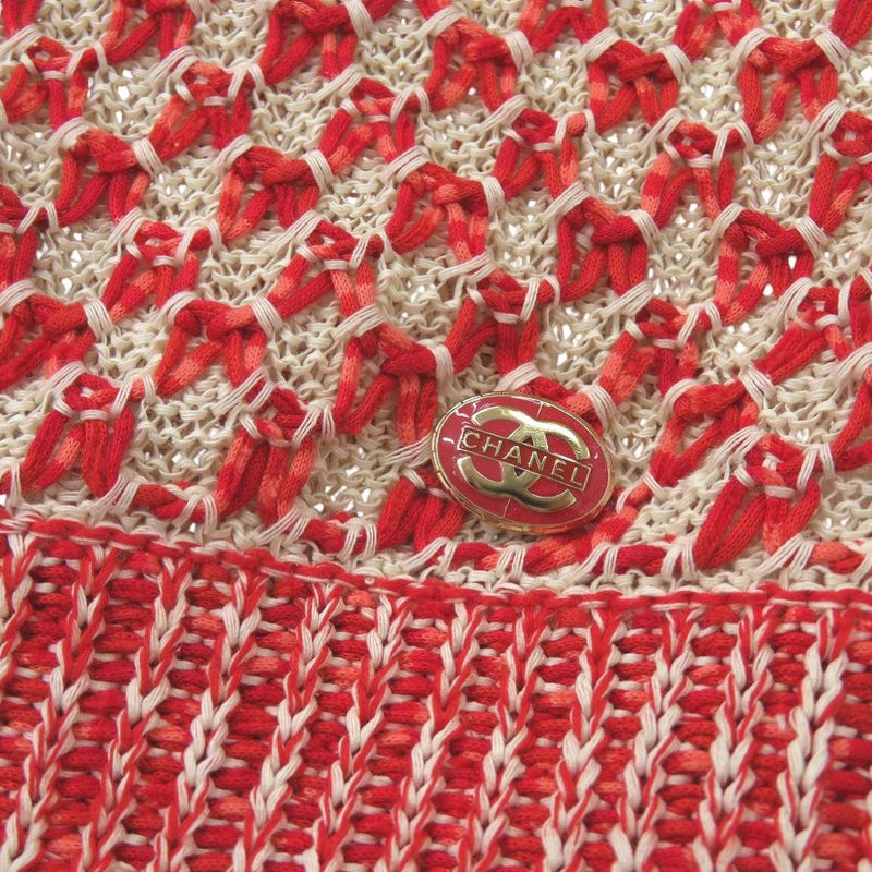 Chanel Cruise Line Knit V-neck P56232k07352 Silk/cotton Red 1430 Chanel