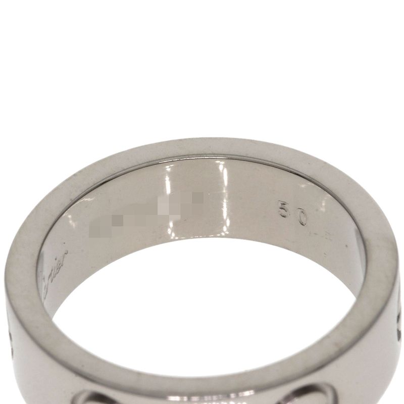 Cartier Love Ring #50 Ring - 18K White Gold Ladies