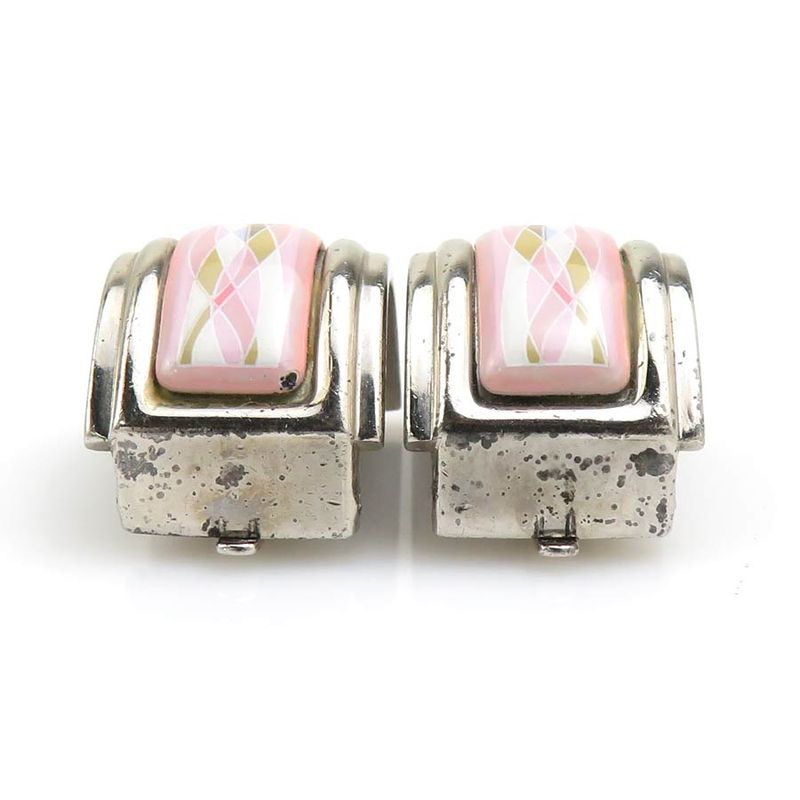 Hermes Earring Cloisonne Ware