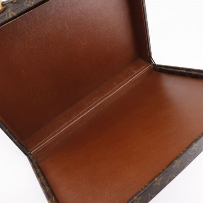 Louis Vuitton Crusher Hard Case Attache Case Monogram Canvas Brown Unisex Trunk