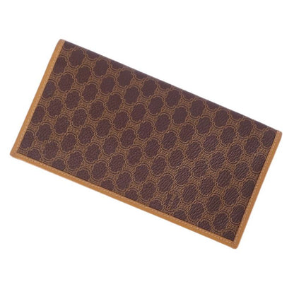 Vintage Celine Wallet Long Wallet Macadam Pattern Leather Women's Made In Italy
