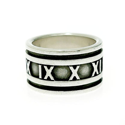 Tiffany & Co Silver Atlas Wide Ring 11.2g 925 Engraved 483461 Ring