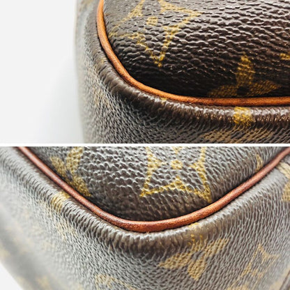 Louis Vuitton M47270 Deauville Monogram Handbag Boston Bag Leather Ladies