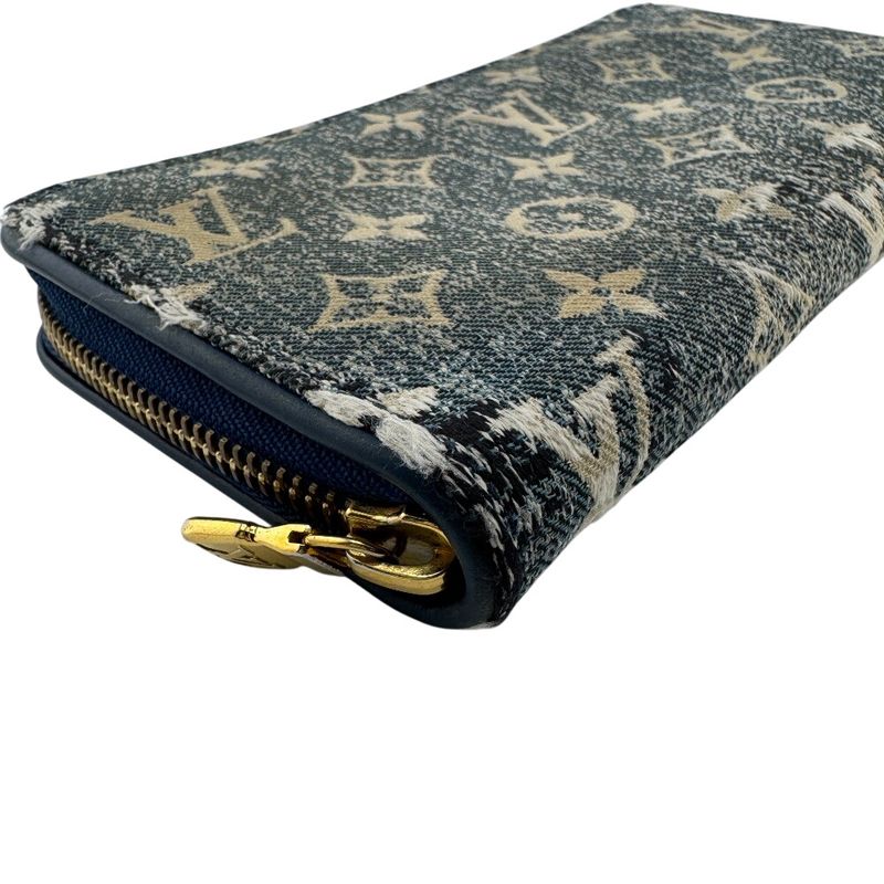 Louis Vuitton M81226 Zippy Wallet Round Zipper Jacquard Denim Monogram Long