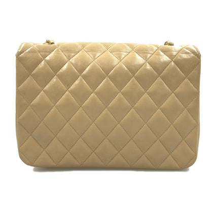 Chanel Matelasse Single Flap Chain Shoulder Bag Khaki