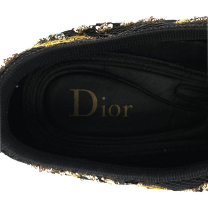 Christian Dior Fusion Flour Sequined Jacquard Sneakers Black 36