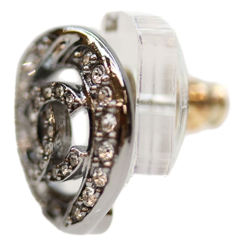 Chanel B25A Coco Rhinestone Round Earrings