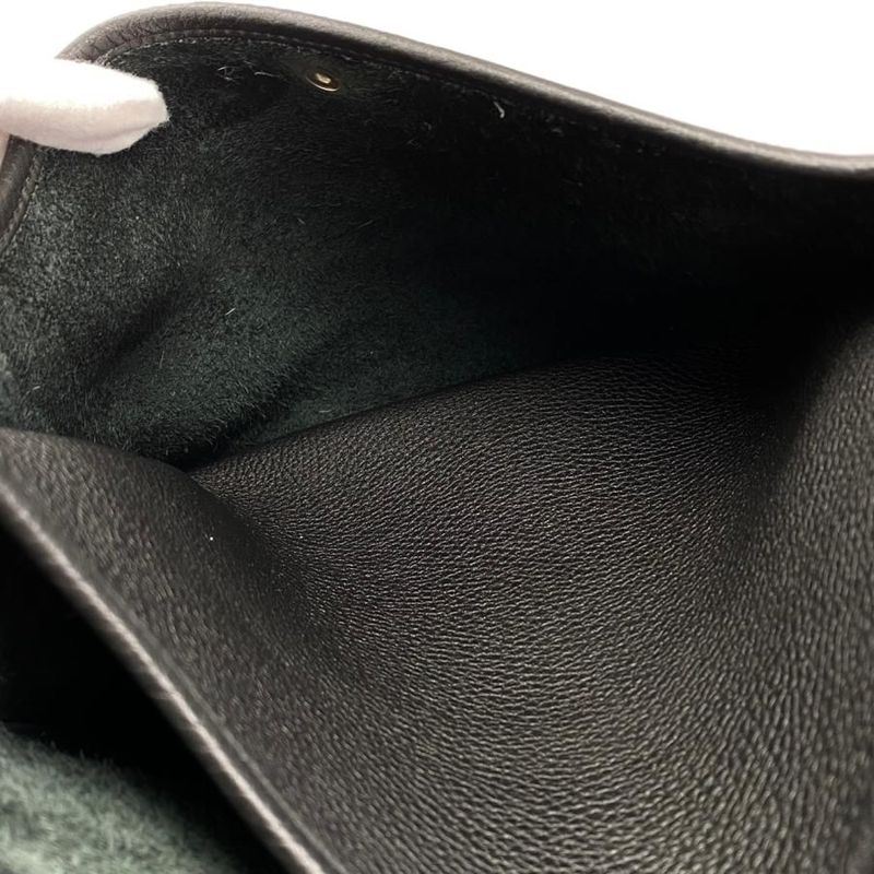 Hermes Shoulder Bag Evelyn 3 PM Z Engraved Taurillon Clemence Noir Black