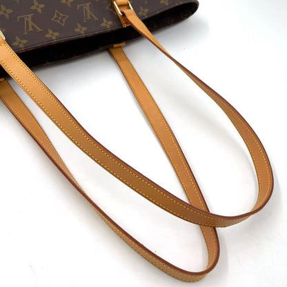 Louis Vuitton Sac Shopping Monogram Leather X PVC Brown Tote Bag Gold M51108