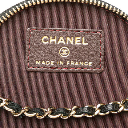Chanel Matelasse Coco Mark Chain Vanity Bag Shoulder Bag Black Lambskin Ladies