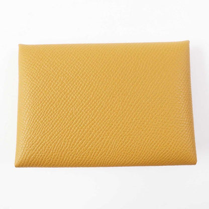 Hermes Calvi Duo Sesame Silver Hardware Vaux Epson Coin Case With Box Marked B