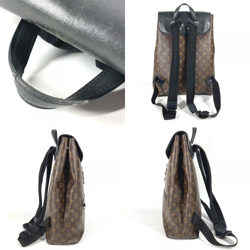 Louis Vuitton Backpack Sac Parc M40637 Monogram Macassar Canvas Brown