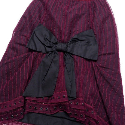 Louis Vuitton Skirt Size 36 Lace Tight Skirt Back Ribbon Beaded Dove Decoratio