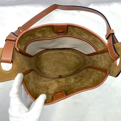 Loewe Shoulder Bag Brown Beige Anagram