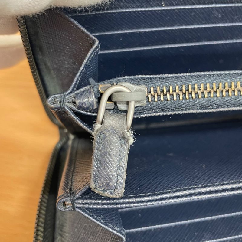Prada 2ml317 Saffiano Round Zipper Long Wallet A25-1543