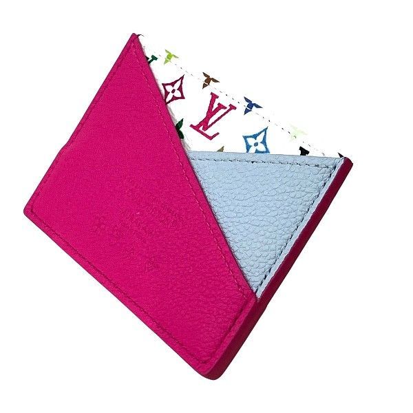 Louis Vuitton Monogram Multicolor Porte Cult Crisscross M14091 Card Case Women's