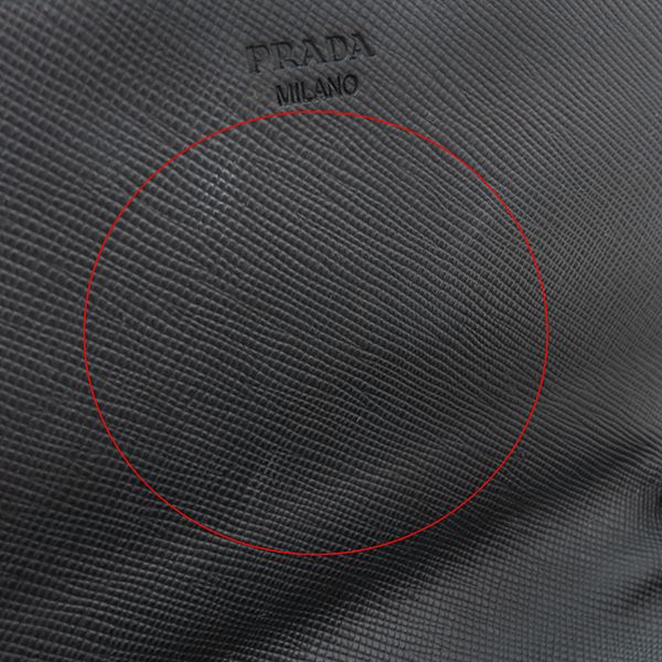 Prada Chain Wallet Saffiano Metal Shoulder Wallet Leather Nero Gold Hardware