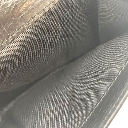 Prada Card Case Business Card Holder Perforated Leather Triangle Logo Black