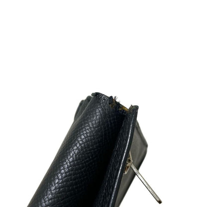 Hermes Long Wallet Bearn Souffle Black New Shape Hardware