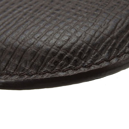 Loewe Coin Case Leather Brown Silver Hardware Anagram Small Round Ladies Men's