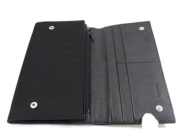 Prada Tessuto Nylon Foldable Long Wallet Billfold Coin Purse Card