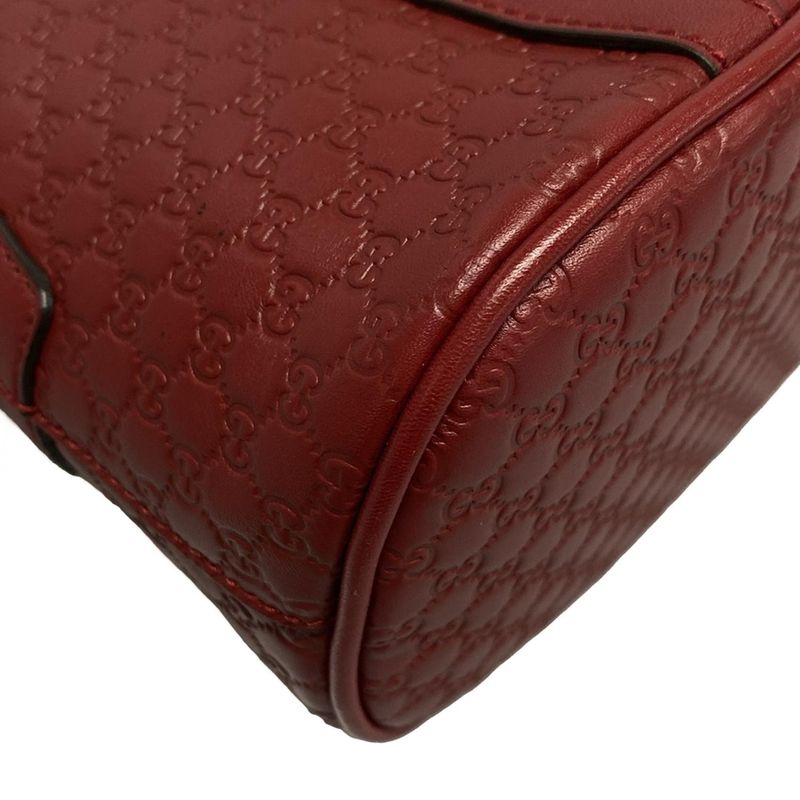 Gucci Handbag Micro Guccissima 449654 Red Leather