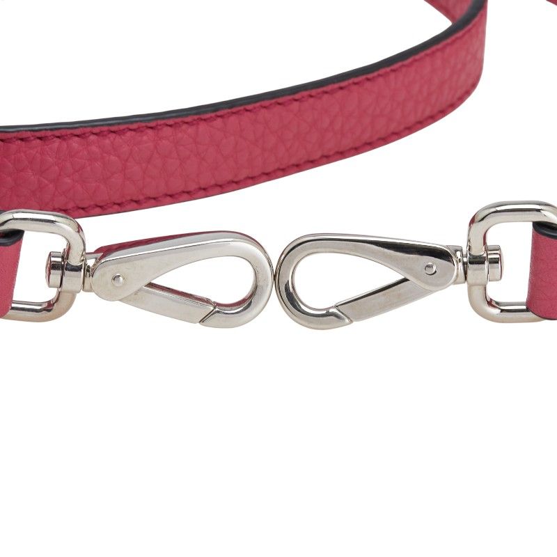 Prada Shoulder Strap Name Tag Clochette Key Padlock Set Pink Leather Women Prada