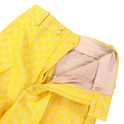 Gucci 20AW 627877 Wool Silk GG Jacquard Flared Pants Bell Bottom Trousers