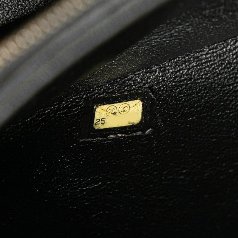 Chanel Chevron Coco Mark Chain Shoulder Bag Handbag Black Lambskin Ladies Chanel