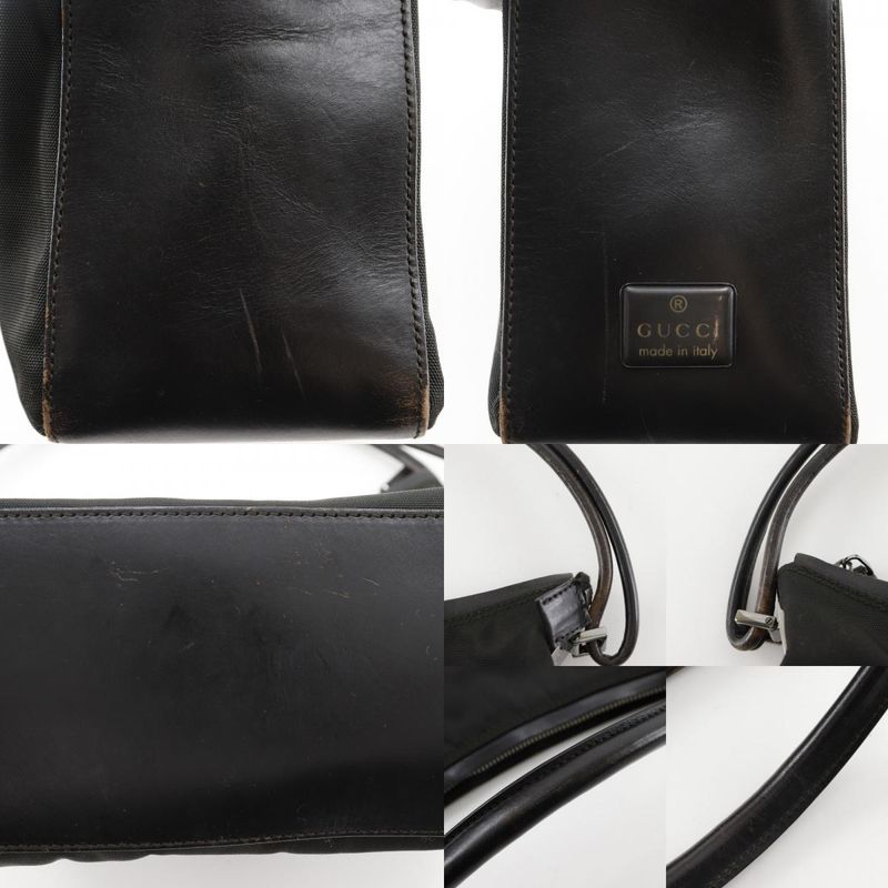 Gucci 001.3766 Nylon Canvas Black Women Shoulder Bag