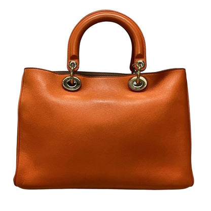 Dior/christian Dior Tote Bag Diorissimo Orange Leather