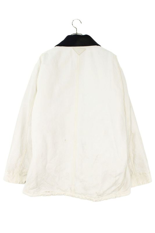 Prada 24AW Sgc675 Used Oversized Cotton Work Denim Jacket Men's S