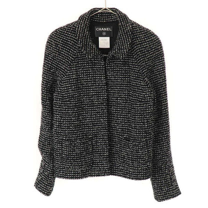 Chanel 2003c Coco Button Tweed Jacket P20548v11528 Black 38
