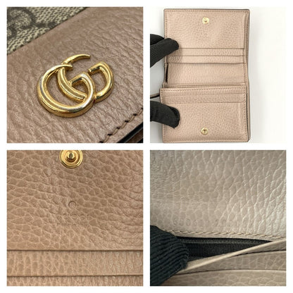 Gucci GG Supreme Double Authenticity Card Case Wallet Mini Wallet Bifold