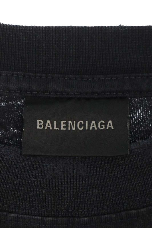Balenciaga 25SS 826346 Tsve9 Logo Print Boxy T-shirt Men's L