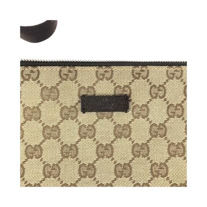 Gucci Beige Brown Silver Hardware GG Canvas/leather 114273 Shoulder Bag Women