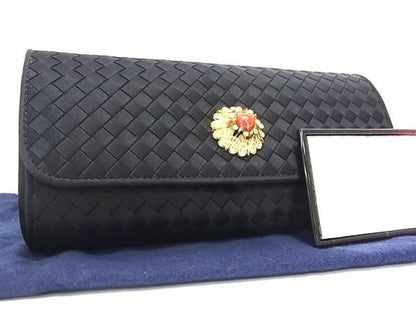 Bottega Veneta Vintage Intrecciato Satin Party Bag Clutch Bj3339